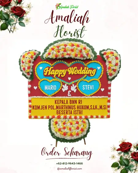 Papan Bunga Pernikahan Gilih Sukanegeri